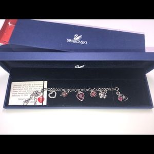 Swarovski Heart Charm Bracelet